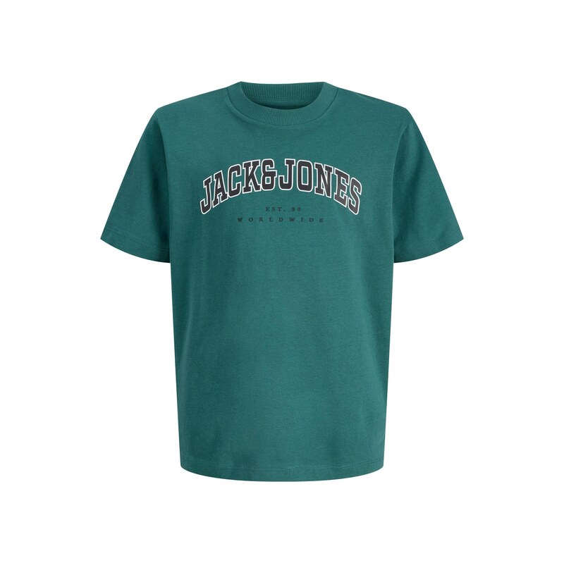 Jack & Jones Plus Tričko JJECaleb smaragdová / černá / bílá