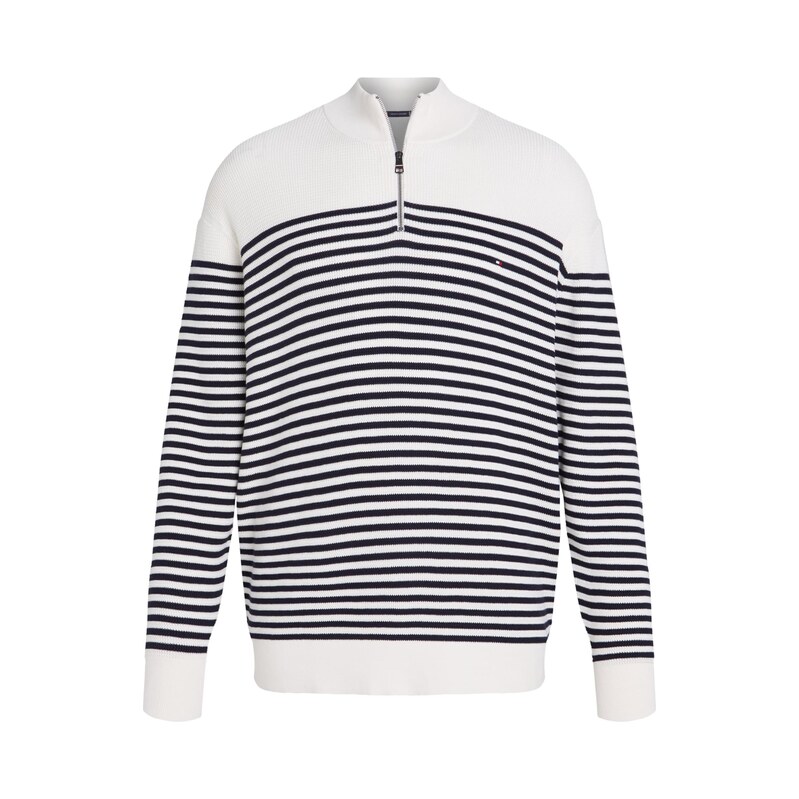 Tommy Hilfiger Big & Tall Svetr černá / bílá