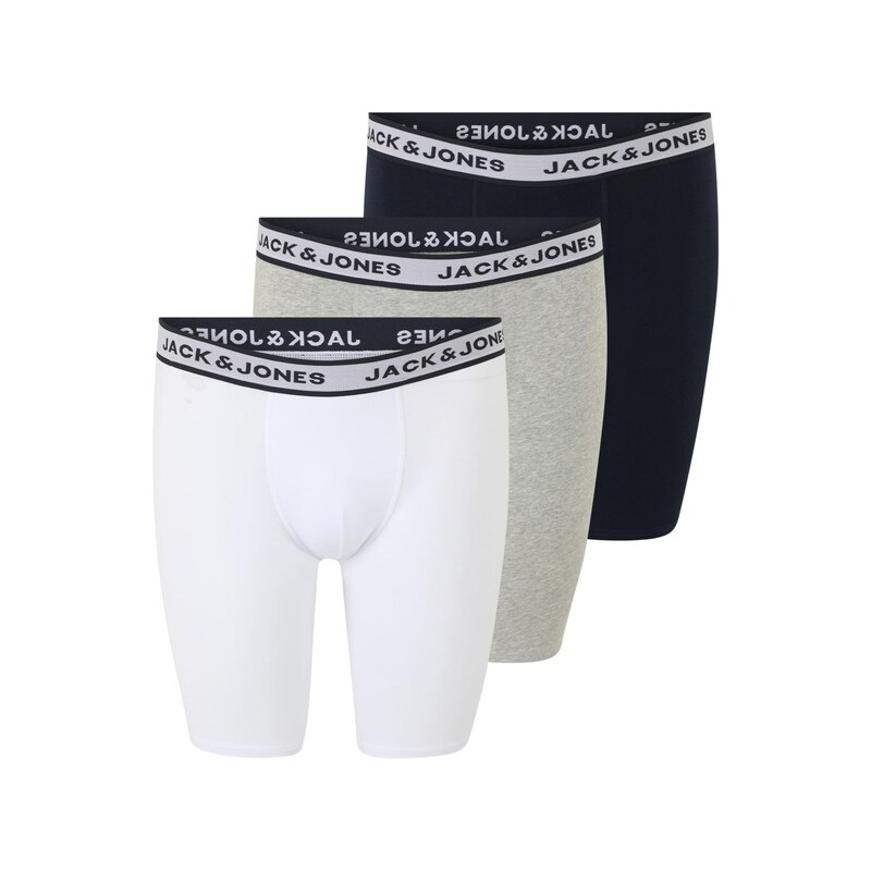 Jack & Jones Plus Boxerky JACSolid námořnická modř / šedý melír