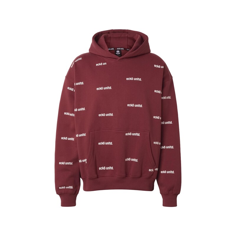 Ecko Unlimited Mikina tmavě červená / bílá