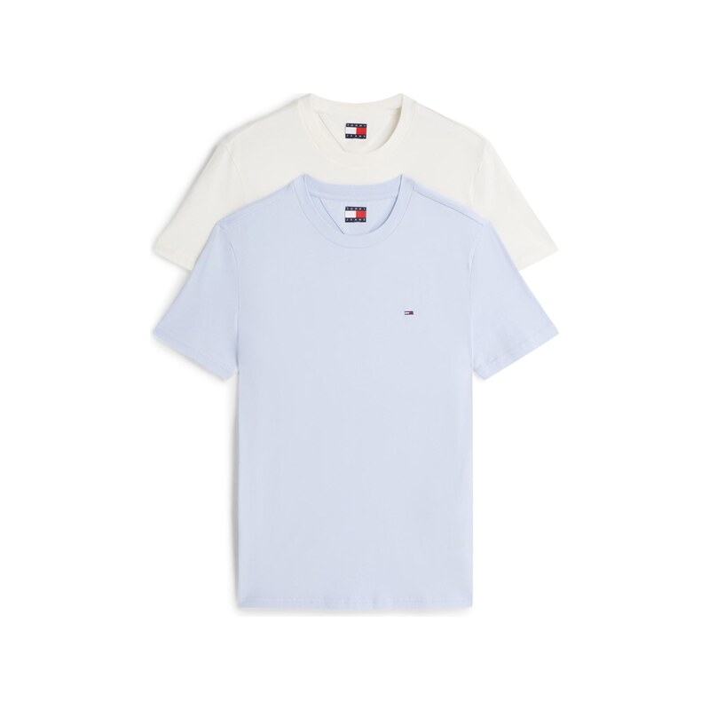 Tommy Jeans Tričko Tommy Flag Extra Slim T nebeská modř /