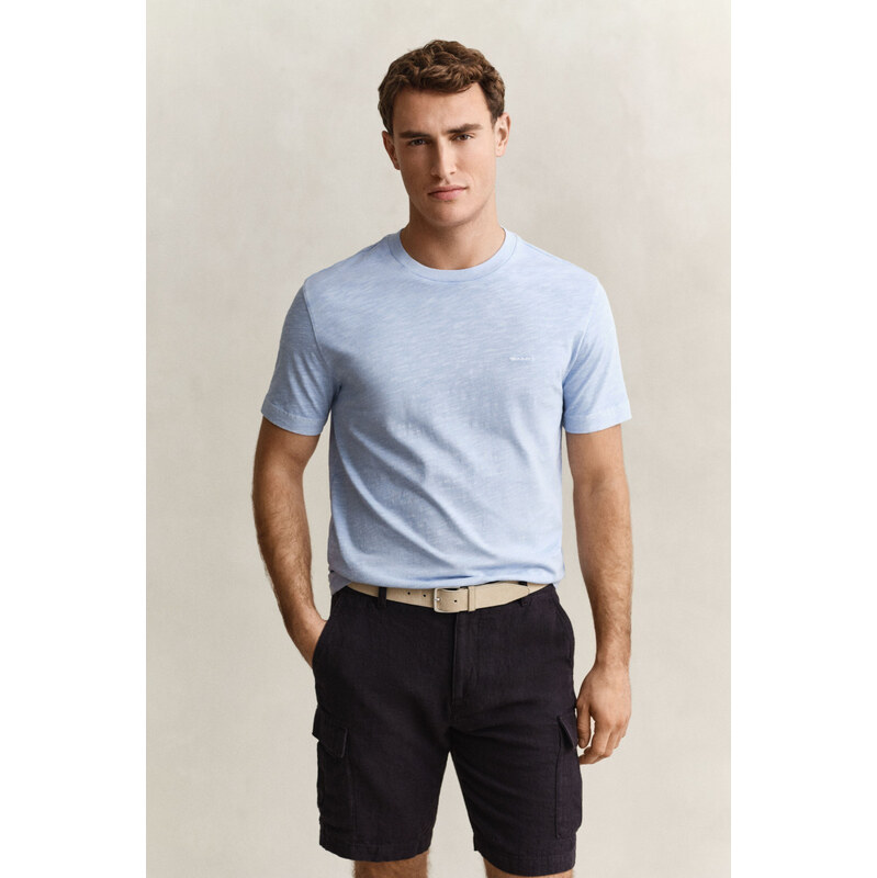TRIČKO GANT WASHED SLUB SS TSHIRT FRESH BLUE