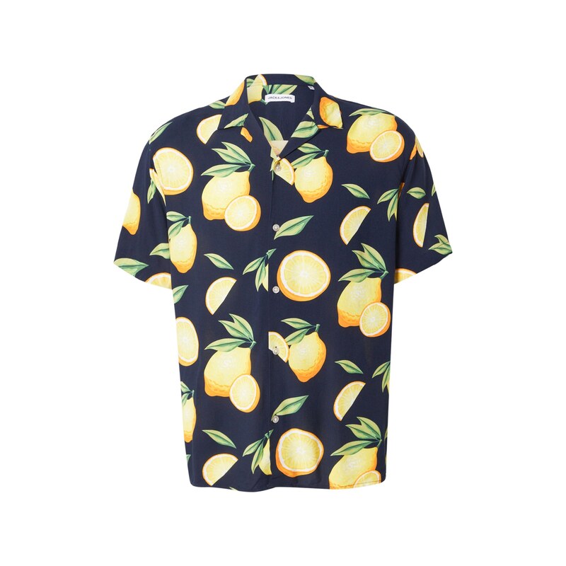 JACK & JONES Košile JJLEMON námořnická modř / limone / zelená
