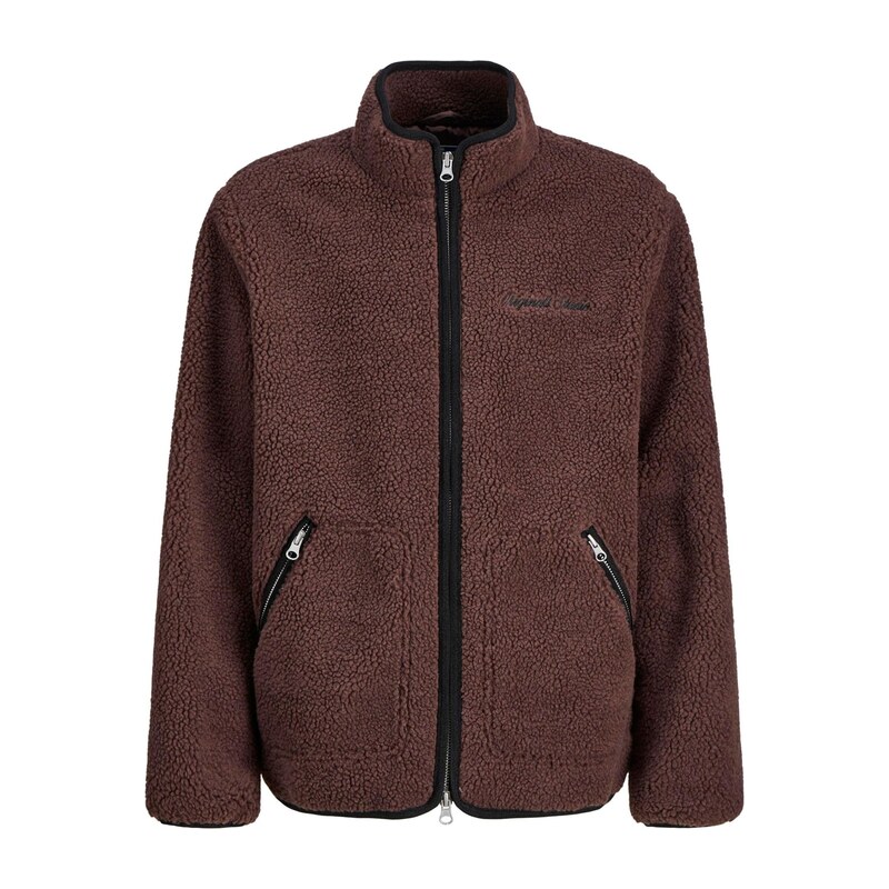 Jack & Jones Junior Přechodná bunda hnědá / černá