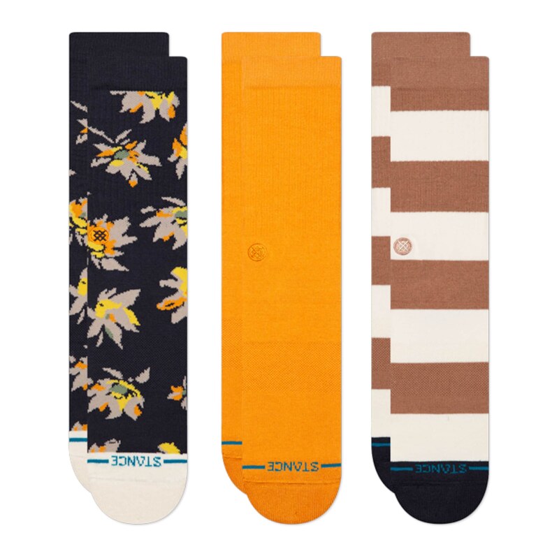 Stance Ponožky Equinox mokka / oranžová / černá / offwhite