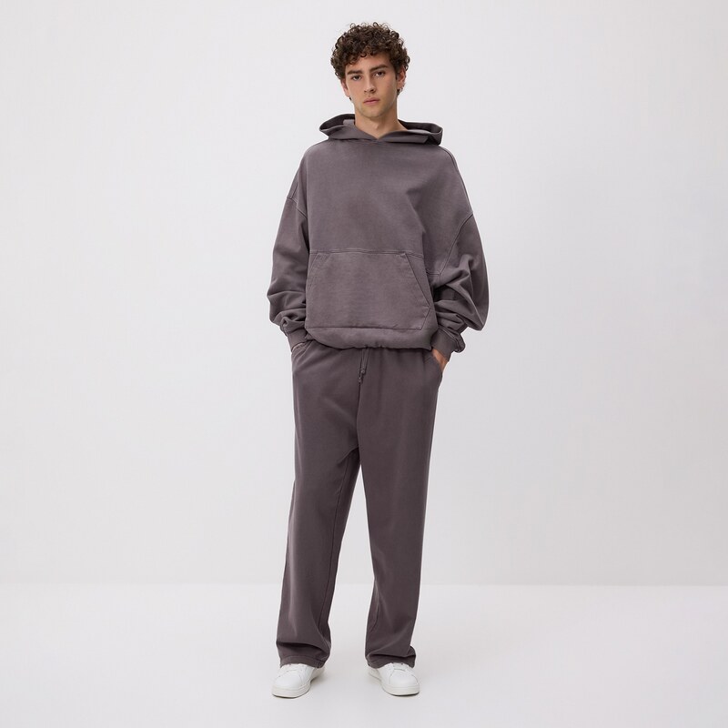 Reserved - MEN`S TROUSERS - tmavě šedá