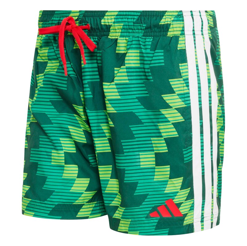 ADIDAS PERFORMANCE Šortky FB jablko / tmavě zelená / červená /