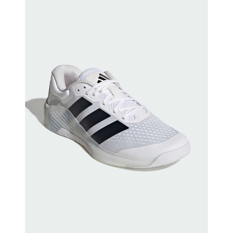 adidas performance Dropset 4 training shoes in white and black