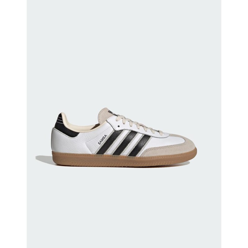 adidas Originals Samba OG trainers in white and black with gum