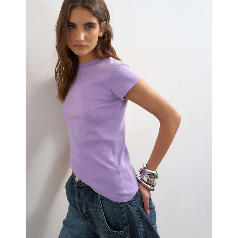 Topshop everyday tee in lilac-Purple