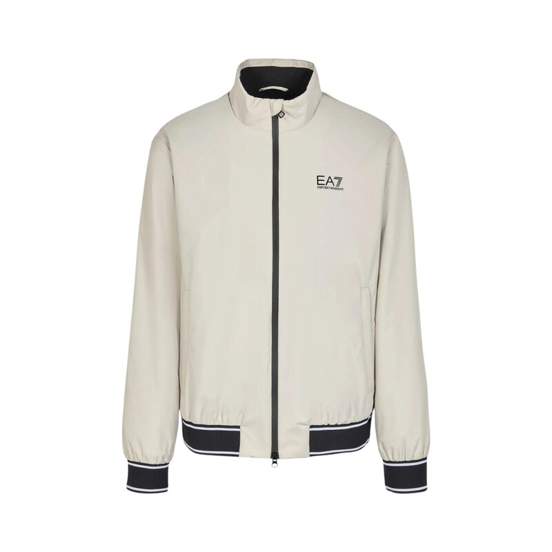 EA7 Emporio Armani Přechodná bunda béžová / černá