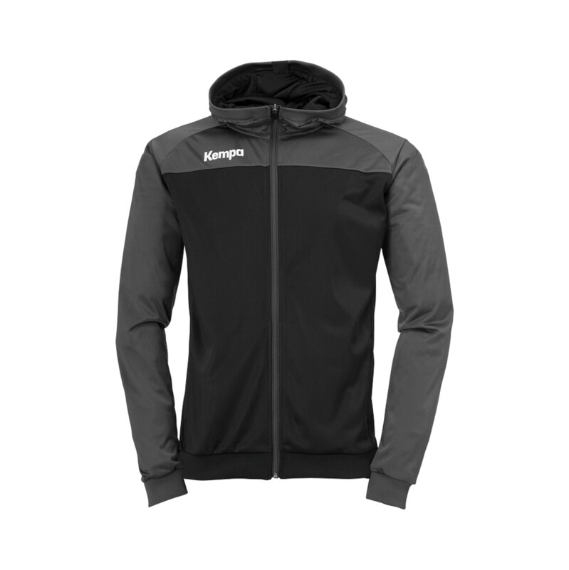 KEMPA Sportovní bunda tmavě šedá / černá / bílá