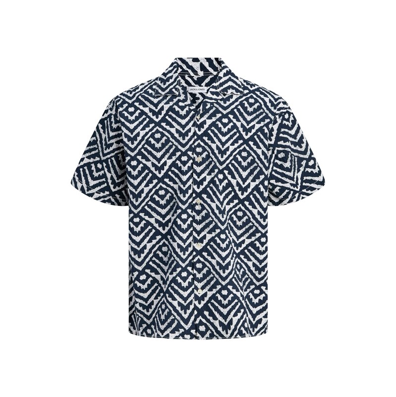 Jack & Jones Plus Košile JJMILO noční modrá / bílá