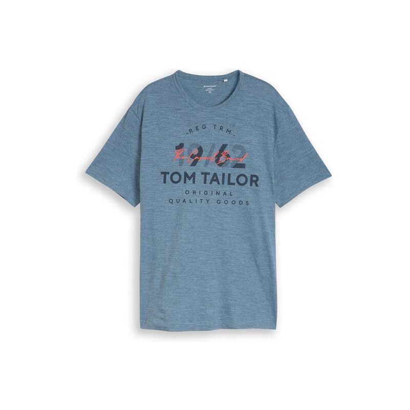 TOM TAILOR Men + Tričko tmavě modrá / modrý melír / černá