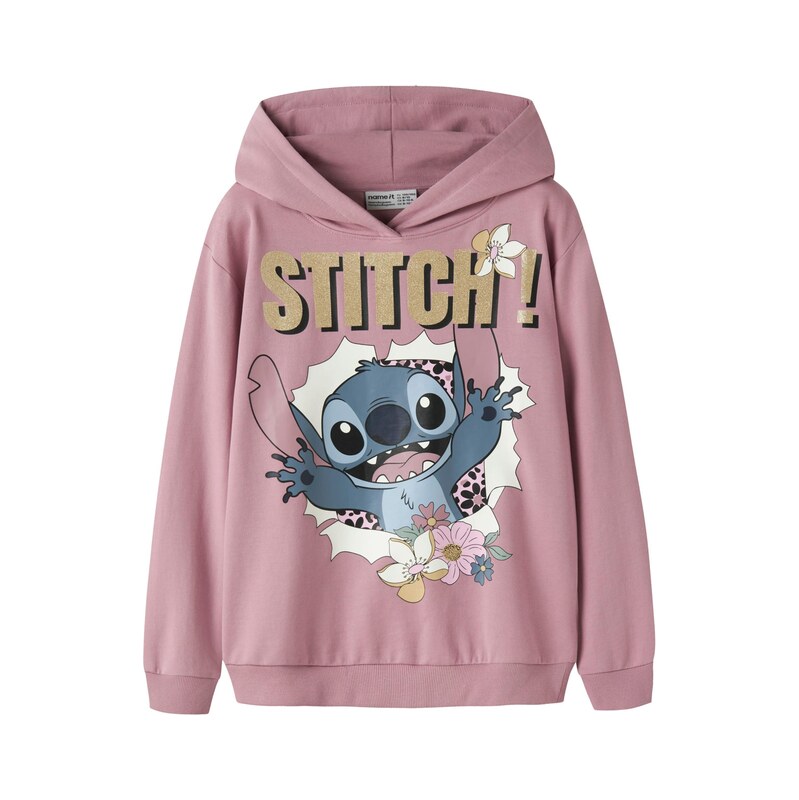 NAME IT Mikina NKFJYNDA STITCH starobéžová / námořnická modř /