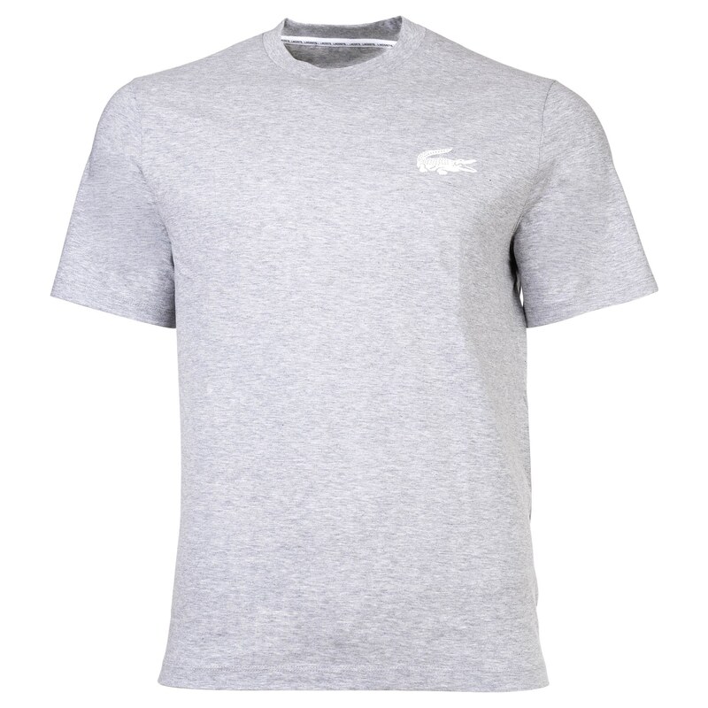 LACOSTE Tričko šedý melír / bílá