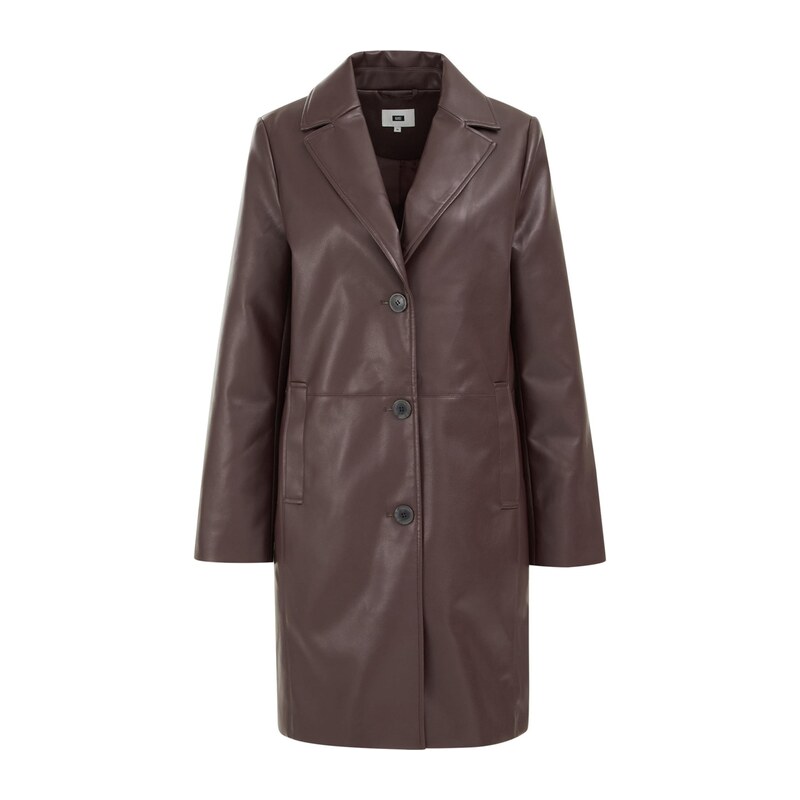 WE Fashion Přechodný kabát burgundská červeň