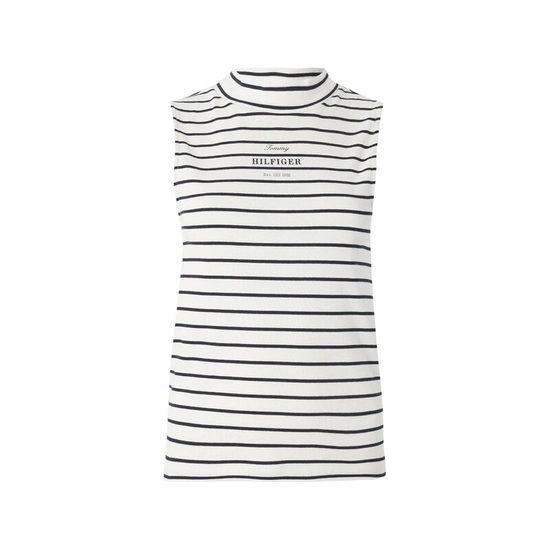 TOMMY HILFIGER Top námořnická modř / bílá