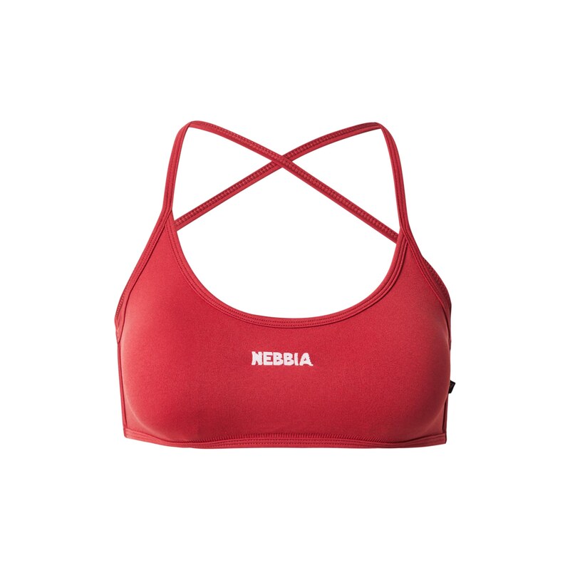 NEBBIA Sportovní podprsenka POWER 890 rezavě červená / bílá