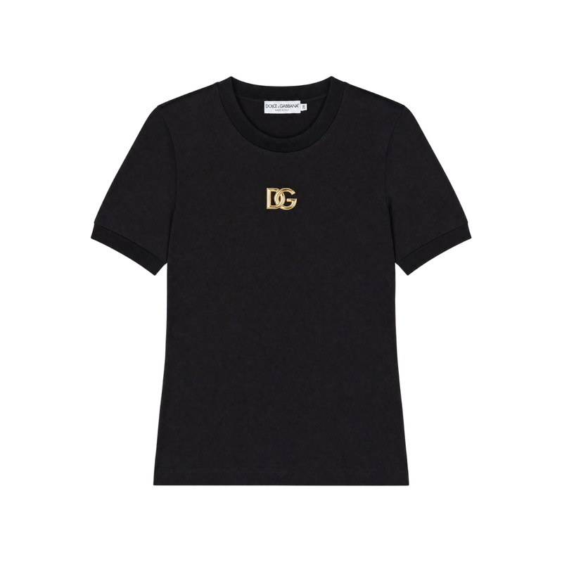 DOLCE & GABBANA Logo Plaque Black tričko