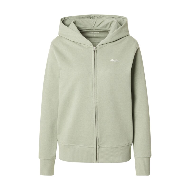 Pepe Jeans Mikina pastelově zelená / bílá