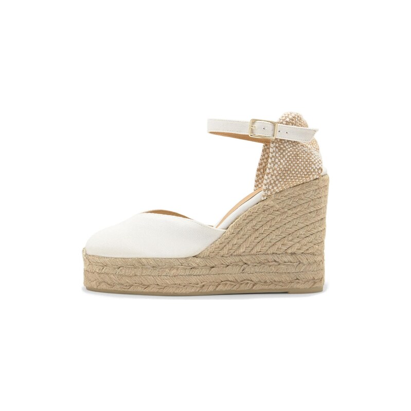 Castañer Espadrilky Chiarita nažloutlá / barva vaječné skořápky