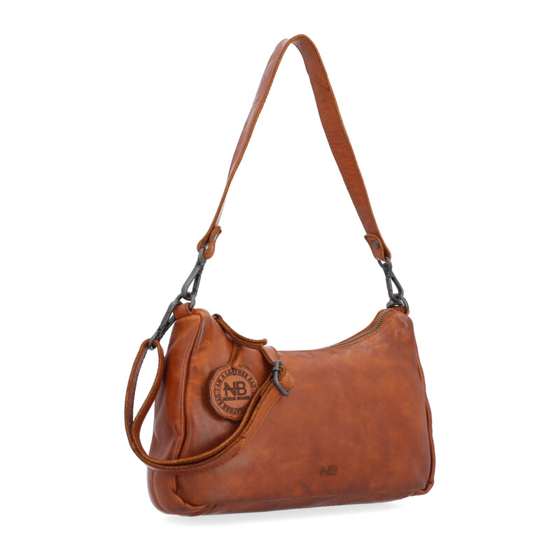 Kožená kabelka crossbody Noelia Bolger koňaková NB 2425 KO