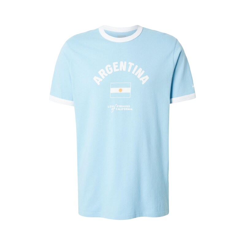 LEVIS  Tričko Argentina Ringer Tee světlemodrá / žlutá / bílá