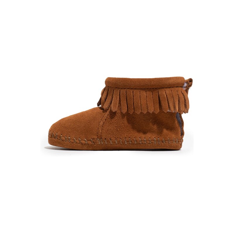 Minnetonka Botičky pro první krůčky Back Flap hnědá