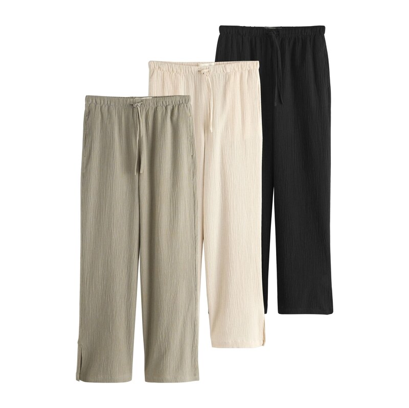 Next Kalhoty krémová / khaki / černá
