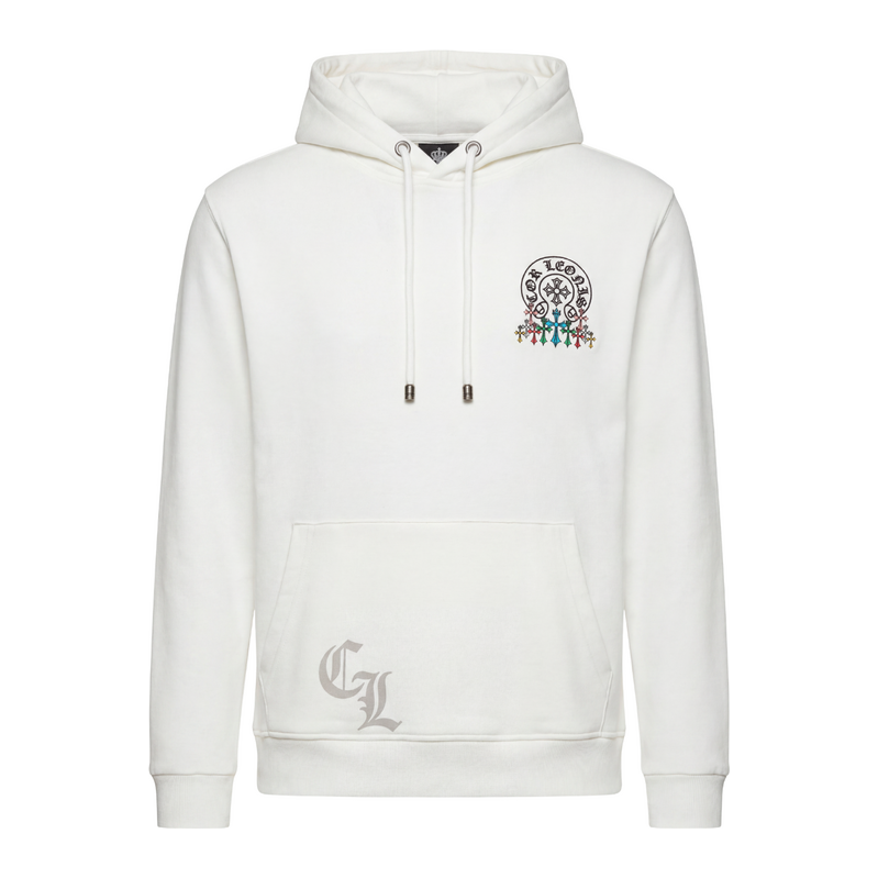 COR LEONIS Multi-Cross White mikina