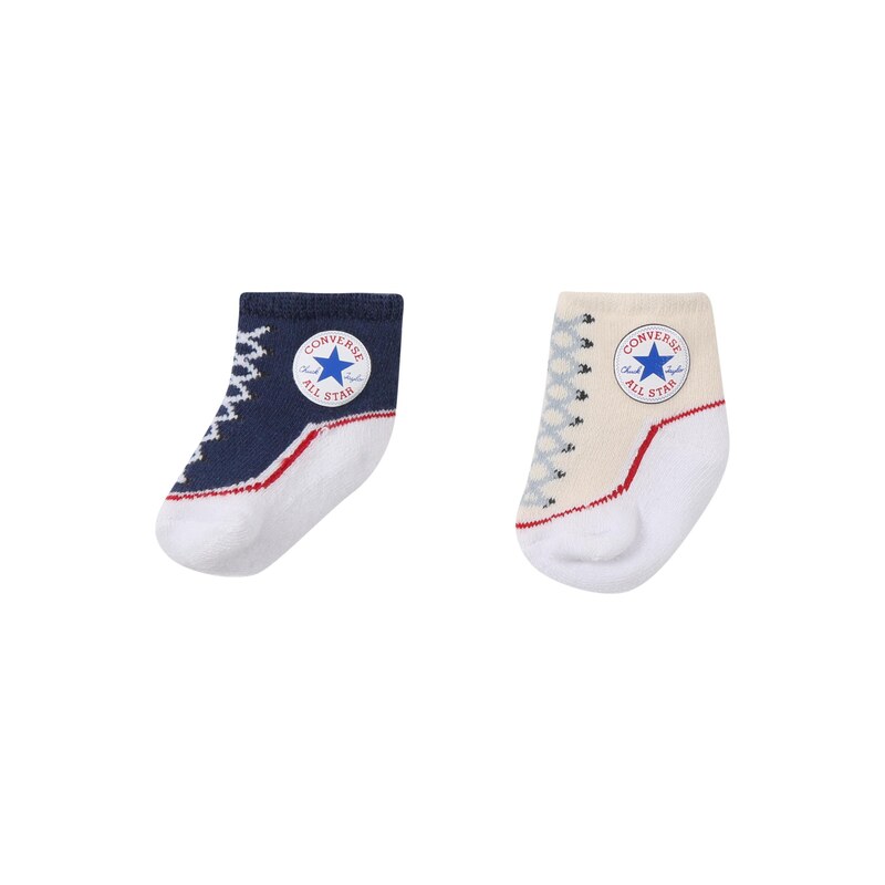 CONVERSE Ponožky CHUCK béžová / námořnická modř / červená / bílá