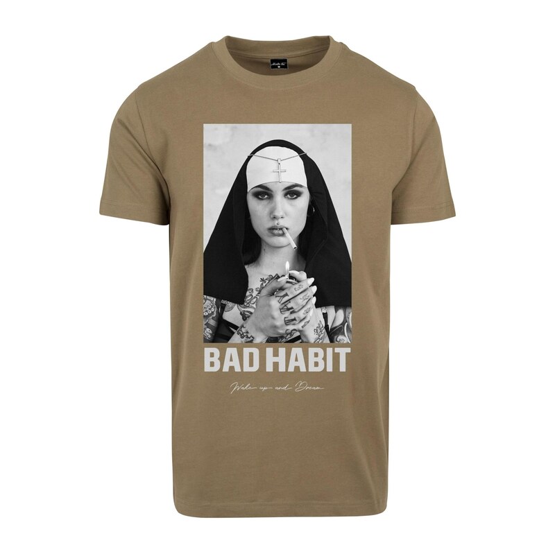 Mister Tee Tričko Bad Habit Tee olivová / mix barev