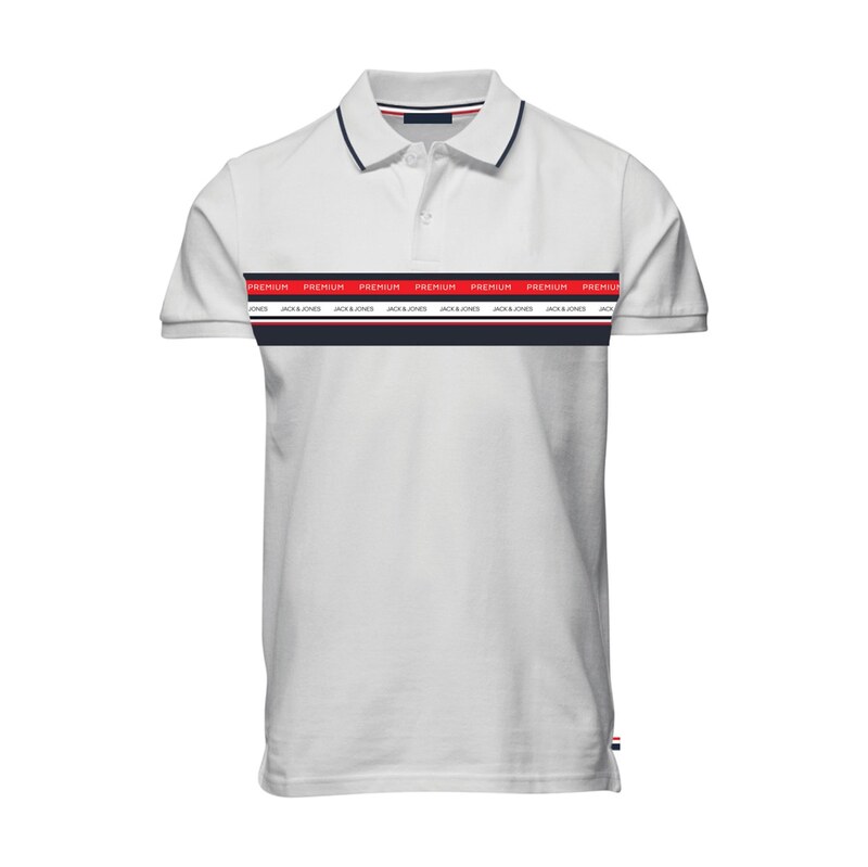 JACK & JONES Tričko JPRBLUWillow marine modrá / červená / bílá
