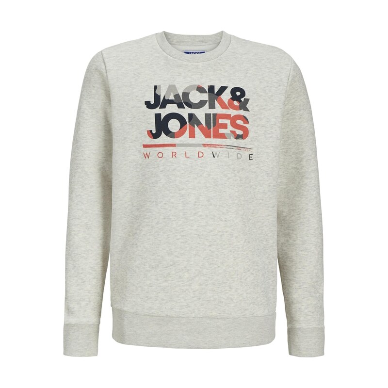 Jack & Jones Junior Mikina Luke šedý melír