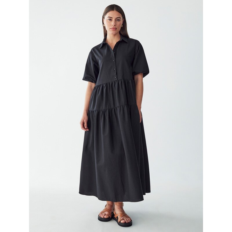 Willa Šaty ALIDA MIDI DRESS černá