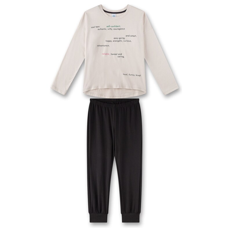 Sanetta Pyžamo černá / offwhite