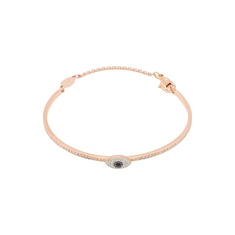Swarovski Náramek námořnická modř / růžově zlatá / černá /