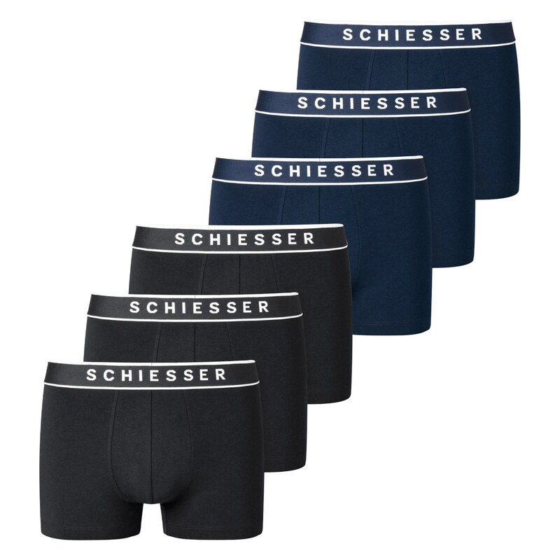 SCHIESSER Boxerky námořnická modř / černá / bílá