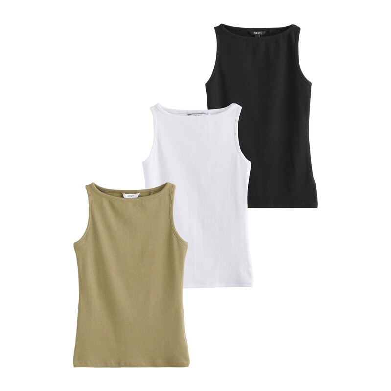 Next Top khaki / černá / bílá