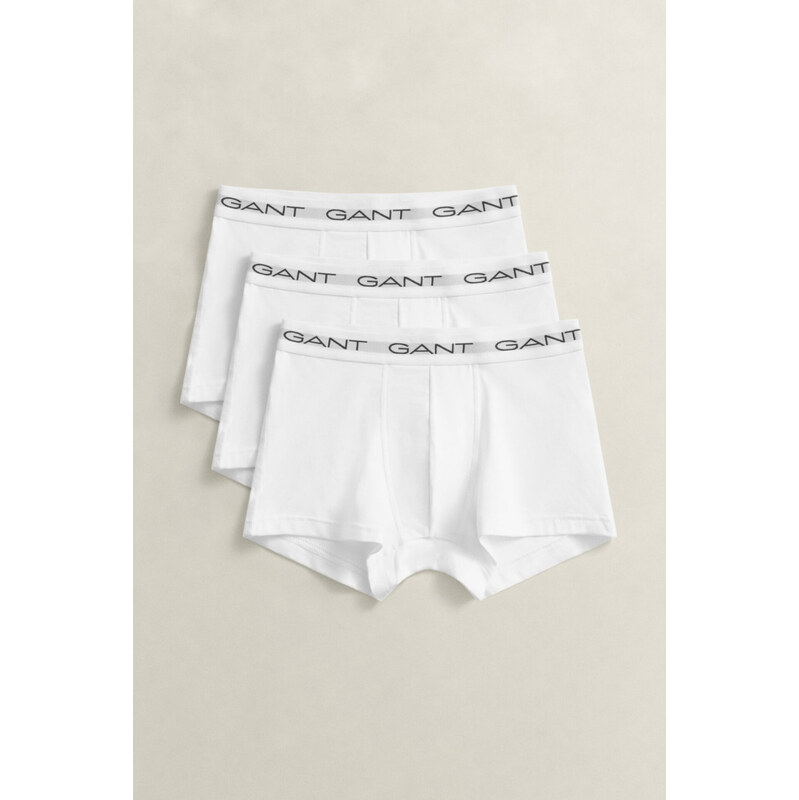 SPODNÍ PRÁDLO GANT TRUNK 3-PACK WHITE