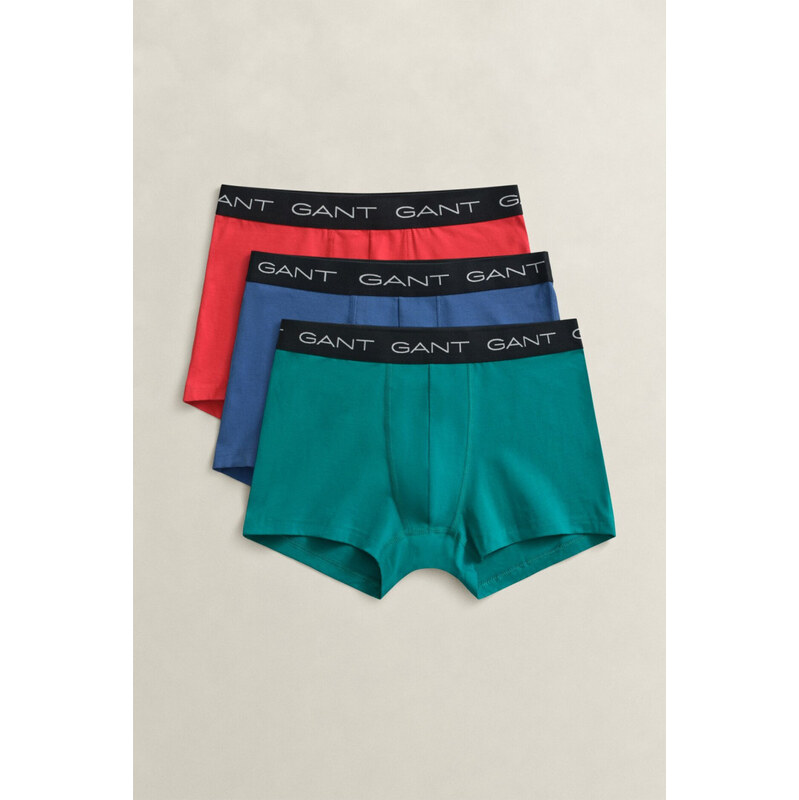 SPODNÍ PRÁDLO GANT TRUNK 3-PACK AQUA BLUE