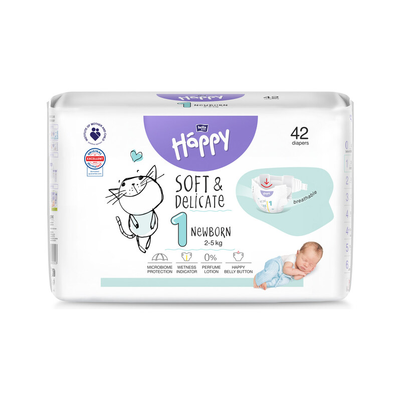 Bella Happy 1 NEWBORN 2-5 kg, 42ks