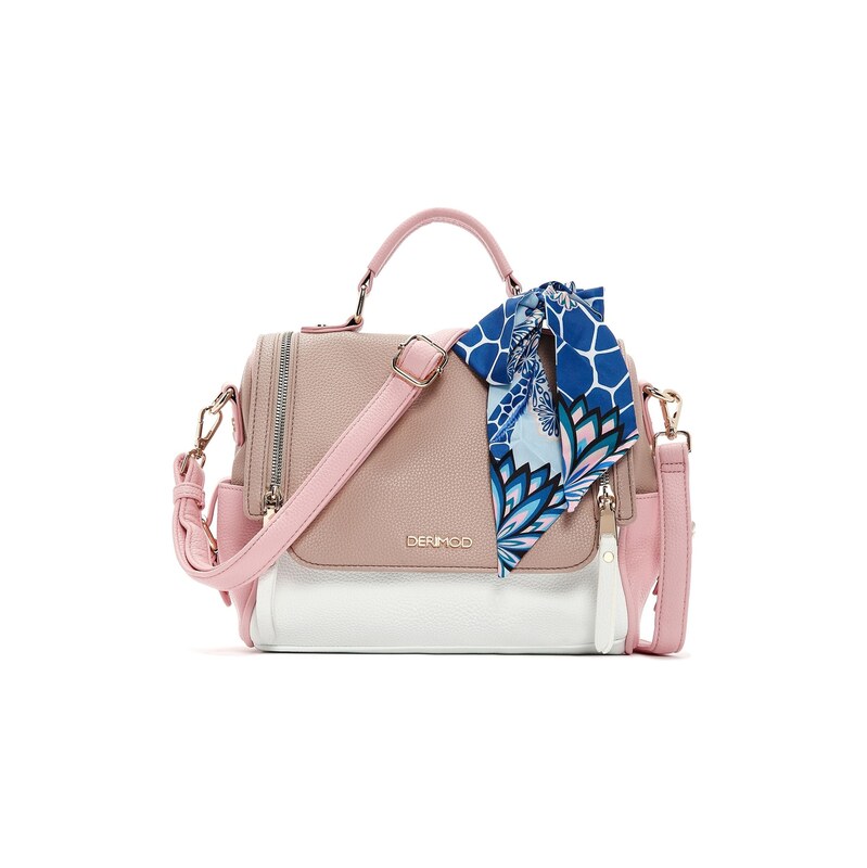 Derimod Kabelka modrá / růžová / pudrová / offwhite