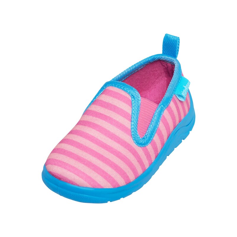 PLAYSHOES Pantofle Ringel azurová / starorůžová / tmavě růžová