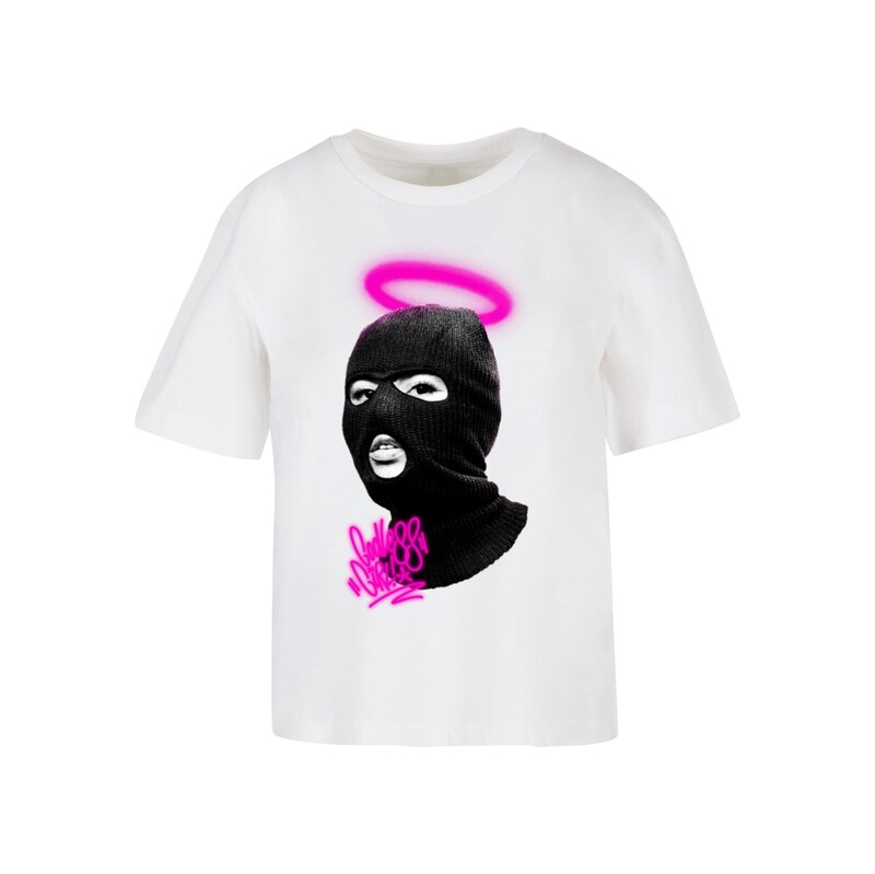 Mister Tee Tričko Godless Girl 2.0 pink / černá / bílá