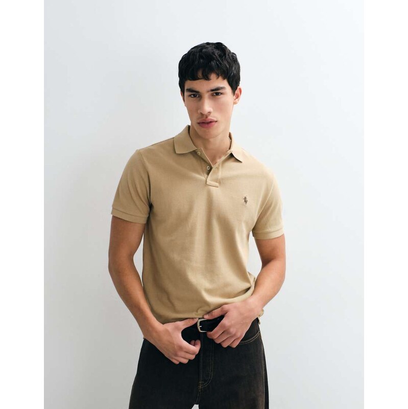 Polo Ralph Lauren slim custom knit short sleeve in khaki-Green