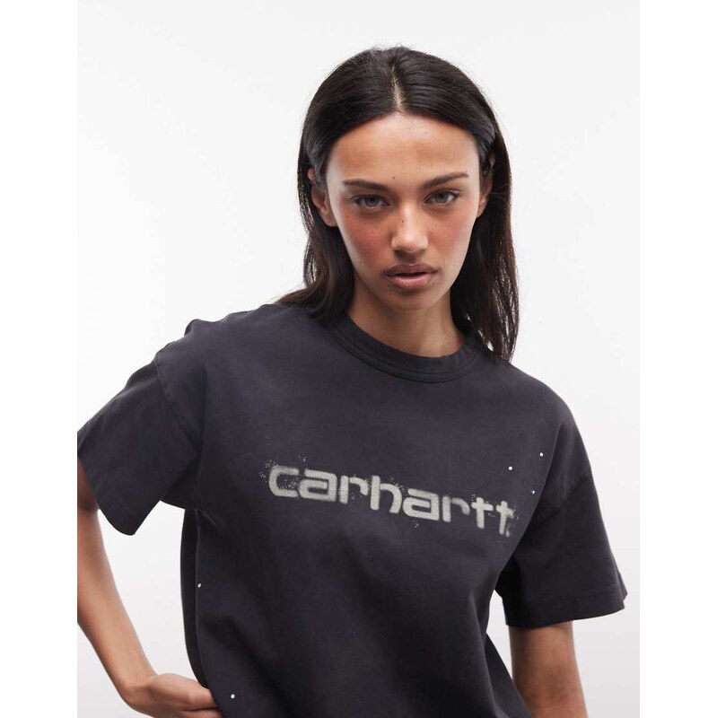 Carhartt WIP painter logo t-shirt with paint splatter effect in