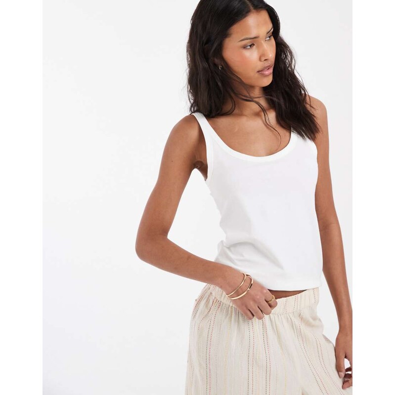 & Other Stories scoop neck tank top in white