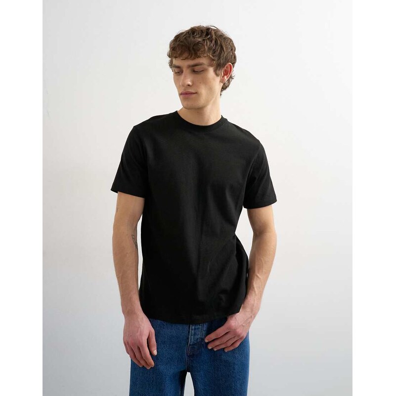 Topman classic fit t-shirt in black